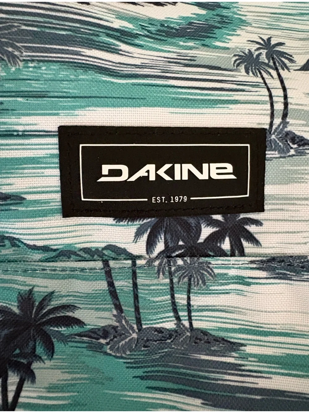 Dakine Teal, Navy & White Palm-Print Kids Swim Sack